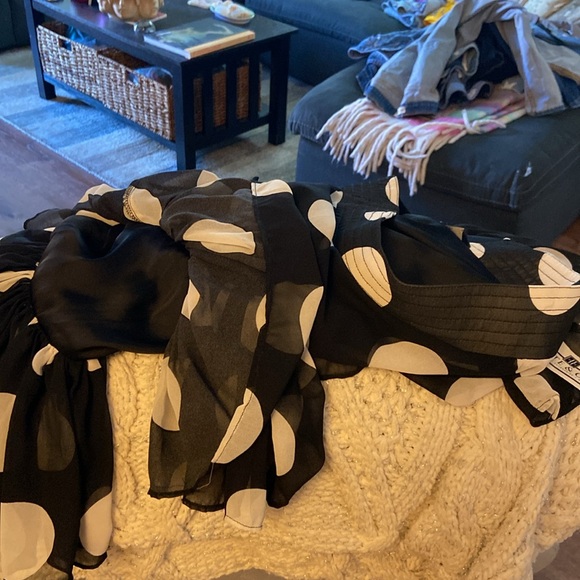 Designer TOV LA Polka Dot Flamenco ruffled tiered skirt - Sz. 6 NWT. Stunning! - Picture 7 of 10